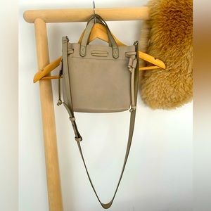 Madewell Small Leather Crossbody Bag in Sage Green